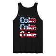 thumbnail image 1 of Coca-Cola - Coke Repeated Distressed Flag Fill - Men's Jersey Tank Top, 1 of 5