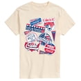 thumbnail image 1 of Coca-Cola - Coke USA Stickers - Men's Short Sleeve Graphic T-Shirt, 1 of 4