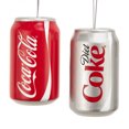 CocaCola Coke and Diet Coke Classic Can Ornaments 2 Pack