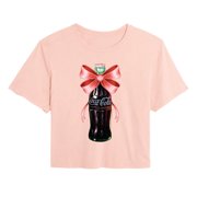 Coca-Cola - Coquette Bottle - Juniors Cropped Graphic T-Shirt