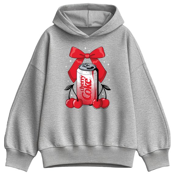 Coca-Cola - Coquette Cherry Coke - Ladies Oversized Fleece Hoodie Sweatshirt