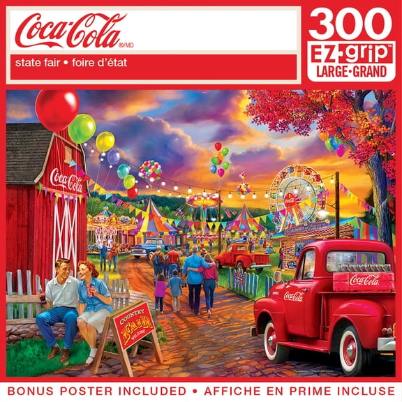 MasterPieces 300 Piece EZ Grip Jigsaw Puzzle - Coca-Cola State Fair - 18"x24"