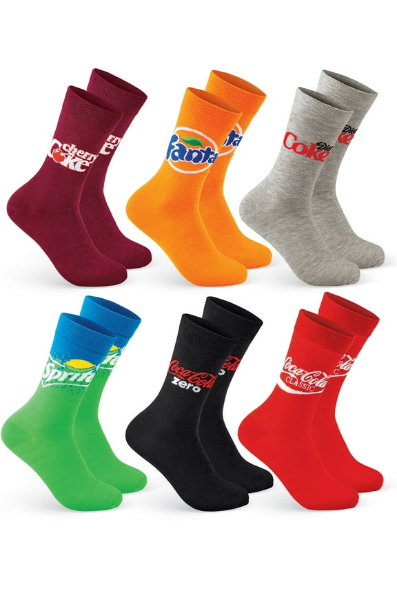 Crew Socks, Vending Machine Gift Box, 6-Pack, Size 6.5-12