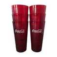 thumbnail image 1 of Coca-Cola Cups, Red Plastic Tumbler 24-Ounce Restaurant Grade, Carlisle, Set of 6, 1 of 1