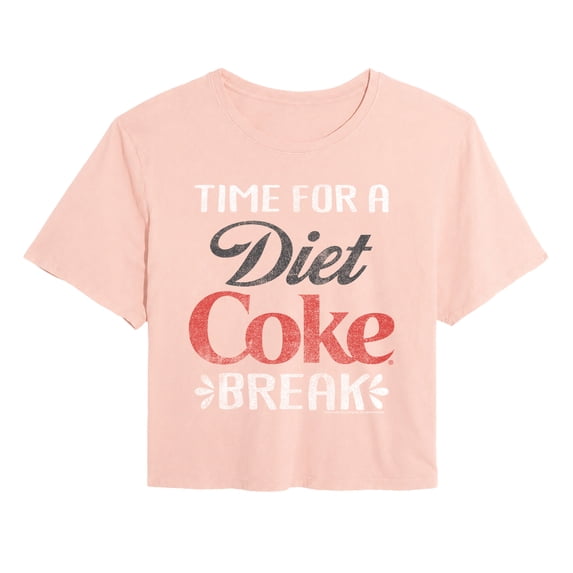 Coca-Cola - Diet Break - Juniors Cropped Graphic T-Shirt