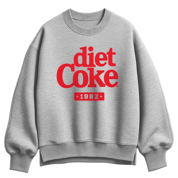 Coca-Cola - Diet Coke 1982 - Ladies Oversized Fleece Crew Sweatshirt
