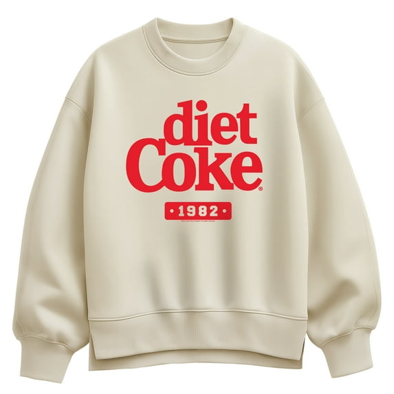 Coca-Cola - Diet Coke 1982 - Ladies Oversized Fleece Crew Sweatshirt