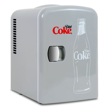 Coca-Cola Diet Coke 4L Cooler/Warmer 12V DC 110V AC Mini Fridge, Gray