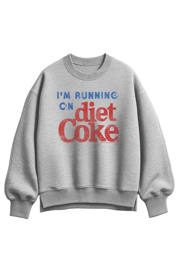 - I'm Running on Diet Coke - Women's Oversized Fleece Crew Sweatshirt