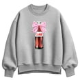 thumbnail image 1 of Coca-Cola - Diet Coke Bottle Bow - Ladies Oversized Fleece Crew Sweatshirt, 1 of 3