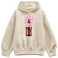 thumbnail image 1 of Coca-Cola - Diet Coke Bottle Bow - Ladies Oversized Fleece Hoodie Sweatshirt, 1 of 3