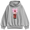 thumbnail image 1 of Coca-Cola - Diet Coke Bottle Bow - Ladies Oversized Fleece Hoodie Sweatshirt, 1 of 3