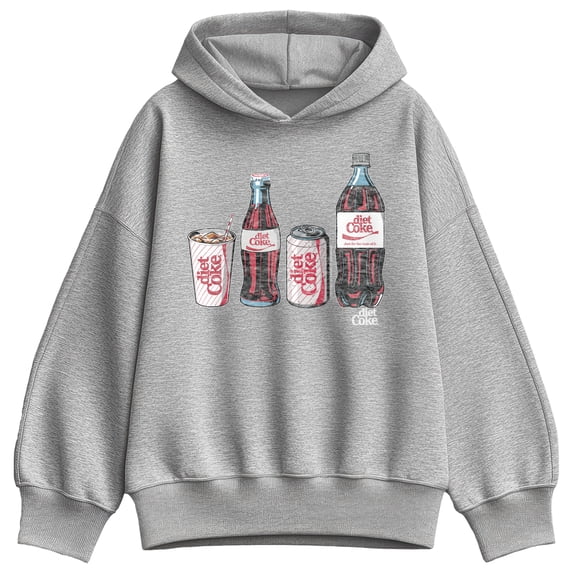 Diet Coke - Bottles and Cans - Women's Oversized Fleece Hoodie Sweatshirt