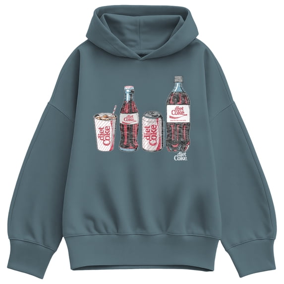 Diet Coke - Bottles and Cans - Women's Oversized Fleece Hoodie Sweatshirt