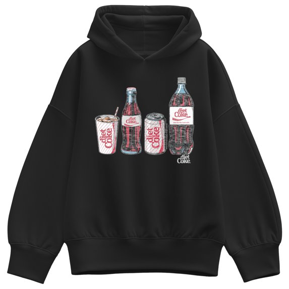 Diet Coke - Bottles and Cans - Women's Oversized Fleece Hoodie Sweatshirt