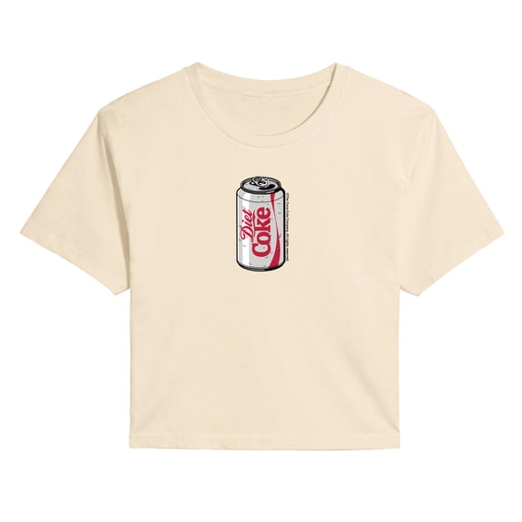 Coca-Cola - Diet Coke Can - Juniors Cropped Graphic T-Shirt