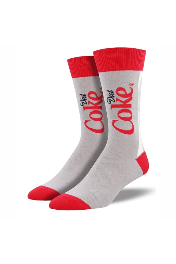 Diet Coke Classic Logo Men's Grey Socks