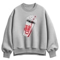 thumbnail image 1 of Coca-Cola - Diet Coke Heart Bubbles - Ladies Oversized Fleece Crew Sweatshirt, 1 of 3