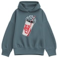 thumbnail image 1 of Coca-Cola - Diet Coke Heart Bubbles - Ladies Oversized Fleece Hoodie Sweatshirt, 1 of 3