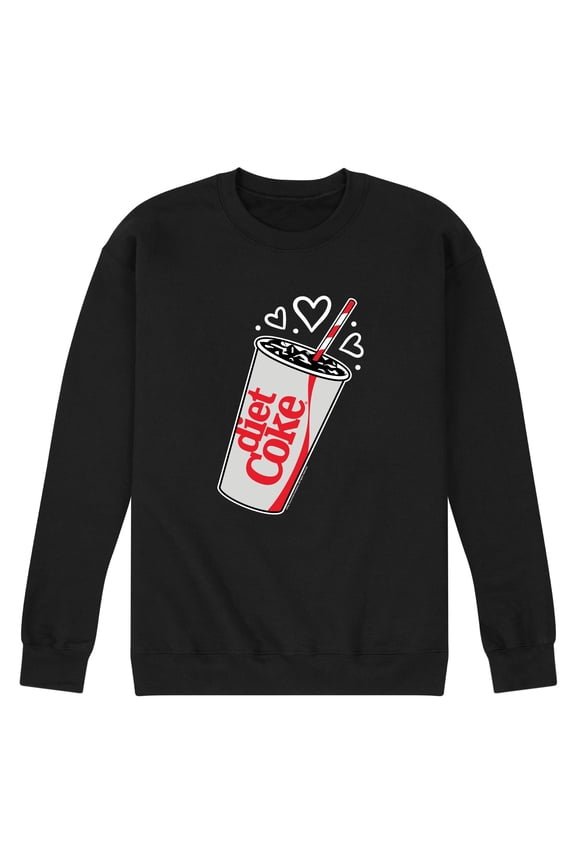 - Diet Coke Heart Bubbles - Men's Crew Fleece Sweatshirt