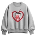 thumbnail image 1 of Coca-Cola - Diet Coke Heart - Ladies Oversized Fleece Crew Sweatshirt, 1 of 3