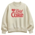 thumbnail image 1 of Coca-Cola - Diet Coke Heart - Ladies Oversized Fleece Crew Sweatshirt, 1 of 3