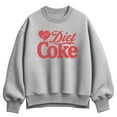 thumbnail image 1 of Coca-Cola - Diet Coke Heart - Ladies Oversized Fleece Crew Sweatshirt, 1 of 3