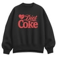 thumbnail image 1 of Coca-Cola - Diet Coke Heart - Ladies Oversized Fleece Crew Sweatshirt, 1 of 3