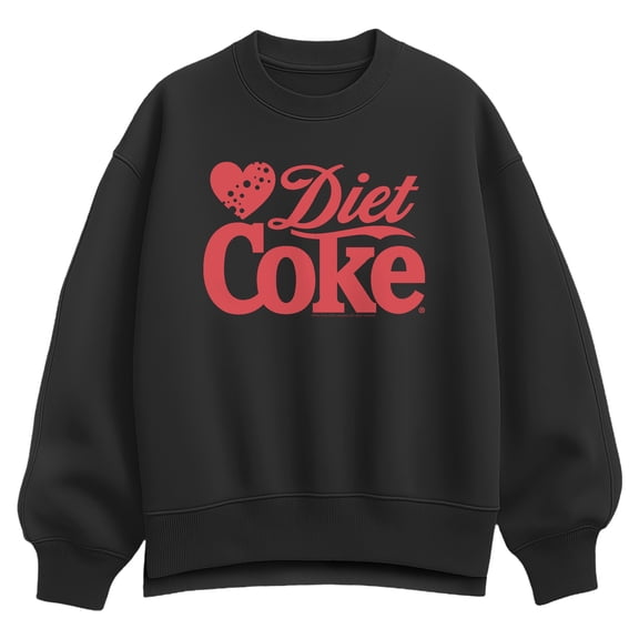 Coca-Cola - Diet Coke Heart - Ladies Oversized Fleece Crew Sweatshirt