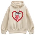 thumbnail image 1 of Coca-Cola - Diet Coke Heart - Ladies Oversized Fleece Hoodie Sweatshirt, 1 of 3