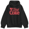 thumbnail image 1 of Coca-Cola - Diet Coke Heart - Ladies Oversized Fleece Hoodie Sweatshirt, 1 of 3