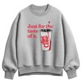 thumbnail image 1 of Coca-Cola - Diet Coke Just For The Taste Of It - Ladies Oversized Fleece Crew Sweatshirt, 1 of 3
