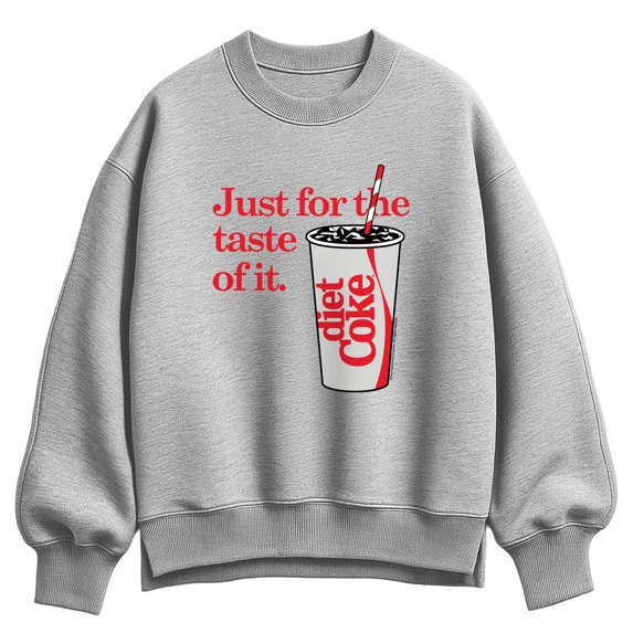 Coca-Cola - Diet Coke Just For The Taste Of It - Ladies Oversized Fleece Crew Sweatshirt