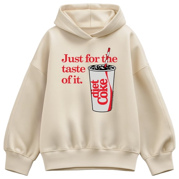 Coca-Cola - Diet Coke Just For The Taste Of It - Ladies Oversized Fleece Hoodie Sweatshirt