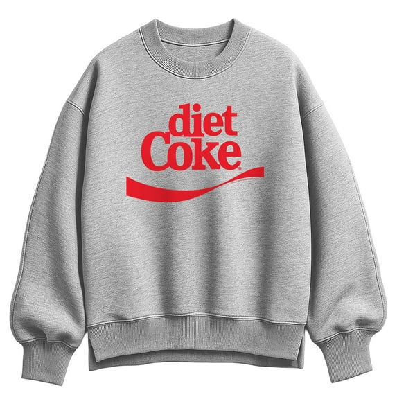 Coca-Cola - Diet Coke Logo Costume - Ladies Oversized Fleece Crew Sweatshirt