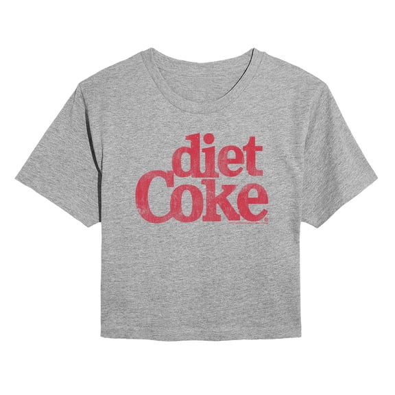Coca-Cola - Diet Coke Logo - Juniors Cropped Short Sleeve Graphic T-Shirt