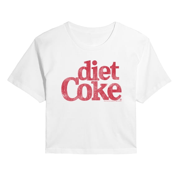 Coca-Cola - Diet Coke Logo - Juniors Cropped Short Sleeve Graphic T-Shirt