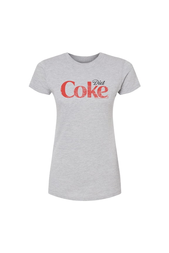 - Diet Coke Logo - Juniors Fitted Short Sleeve Graphic T-Shirt