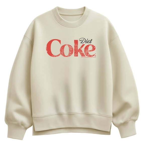 Coca-Cola - Diet Coke Logo - Ladies Oversized Fleece Crew Sweatshirt