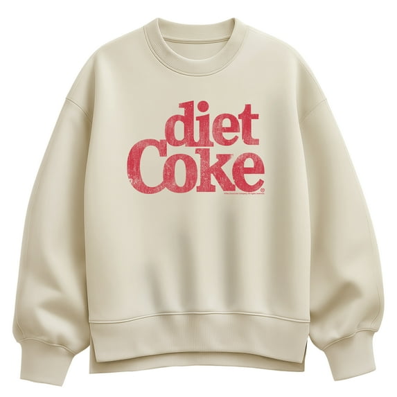 Coca-Cola - Diet Coke Logo - Ladies Oversized Fleece Crew Sweatshirt