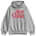 thumbnail image 1 of Coca-Cola - Diet Coke Logo  - Ladies Oversized Fleece Hoodie Sweatshirt, 1 of 3
