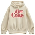 thumbnail image 1 of Coca-Cola - Diet Coke Logo  - Ladies Oversized Fleece Hoodie Sweatshirt, 1 of 3