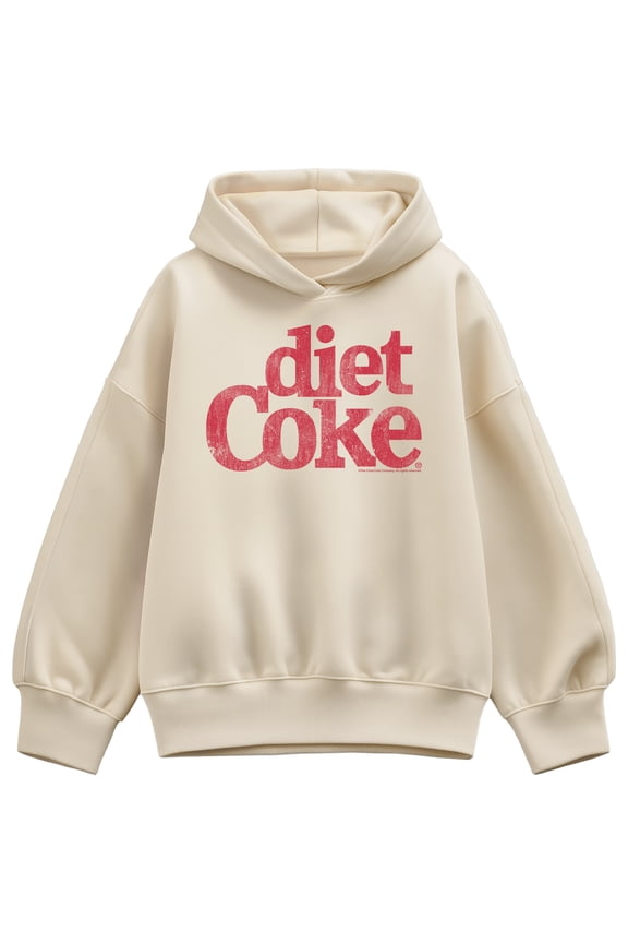 - Diet Coke Logo - Ladies Oversized Fleece Hoodie Sweatshirt