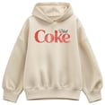 thumbnail image 1 of Coca-Cola - Diet Coke Logo  - Ladies Oversized Fleece Hoodie Sweatshirt, 1 of 3