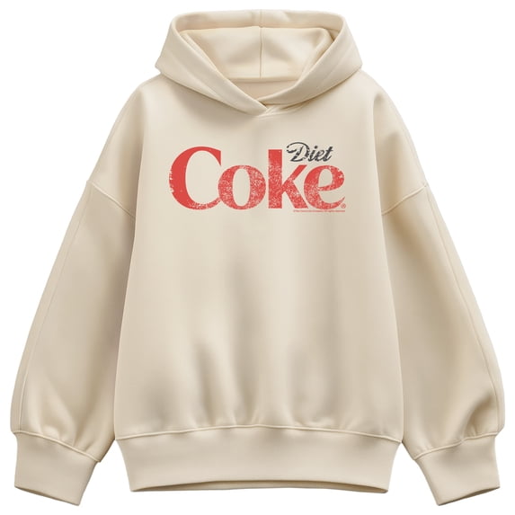 Coca-Cola - Diet Coke Logo - Ladies Oversized Fleece Hoodie Sweatshirt