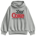 thumbnail image 1 of Coca-Cola - Diet Coke Retro Logo - Ladies Oversized Fleece Hoodie Sweatshirt, 1 of 3