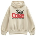 thumbnail image 1 of Coca-Cola - Diet Coke Retro Logo - Ladies Oversized Fleece Hoodie Sweatshirt, 1 of 3