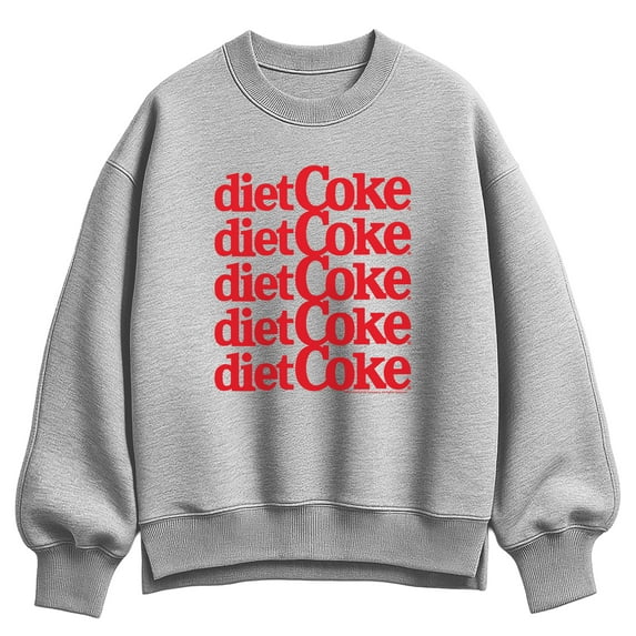 Coca-Cola - Diet Coke Stacked - Ladies Oversized Fleece Crew Sweatshirt