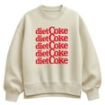 thumbnail image 1 of Coca-Cola - Diet Coke Stacked - Ladies Oversized Fleece Crew Sweatshirt, 1 of 3