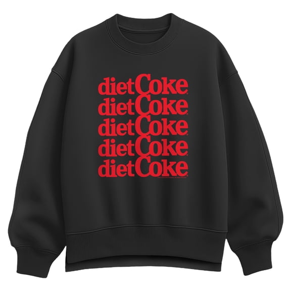 Coca-Cola - Diet Coke Stacked - Ladies Oversized Fleece Crew Sweatshirt